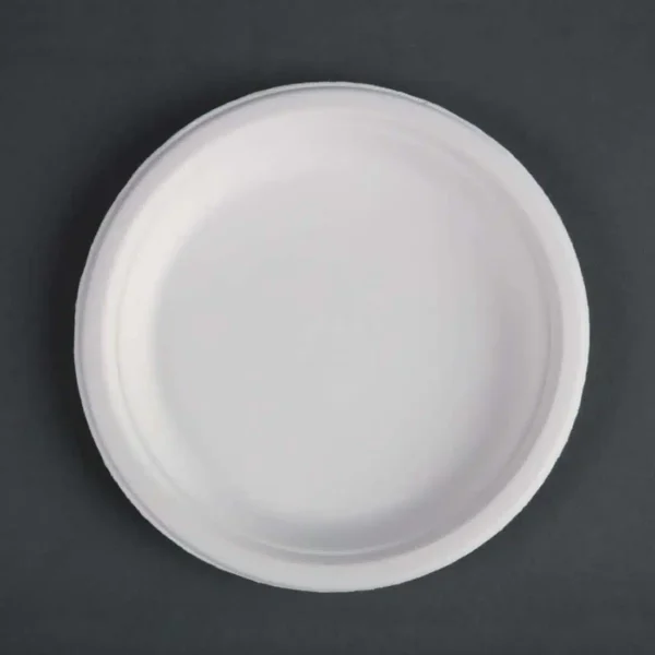 Fiesta Compostable Bagasse Plates Round 179mm (Pack of 50) - Image 1