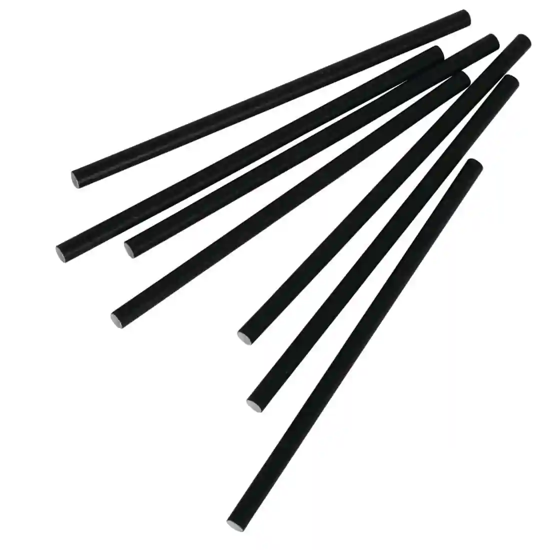Fiesta Compostable Paper Cocktail Stirrer Straws Black (Pack of 250) - Image 3