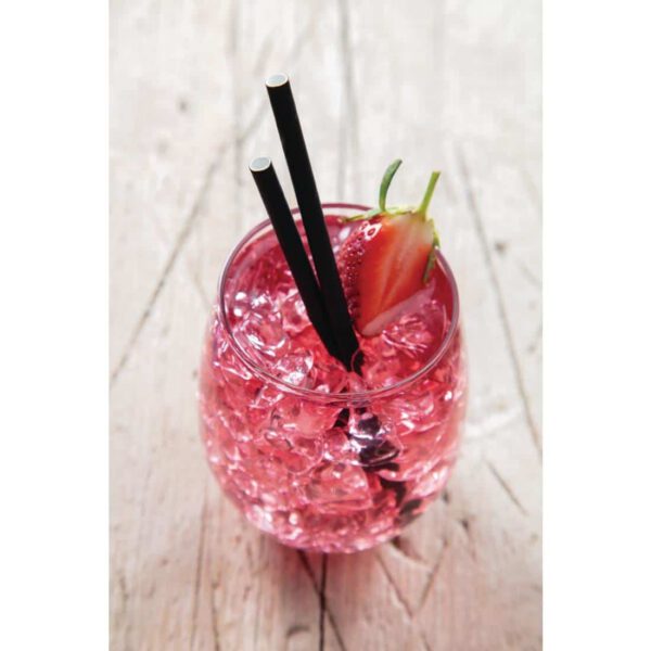Fiesta Compostable Paper Cocktail Stirrer Straws Black (Pack of 250) - Image 8