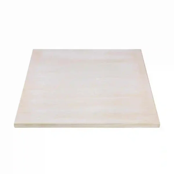 Bolero Pre-drilled Square Table Top Vintage White 700mm - Image 2