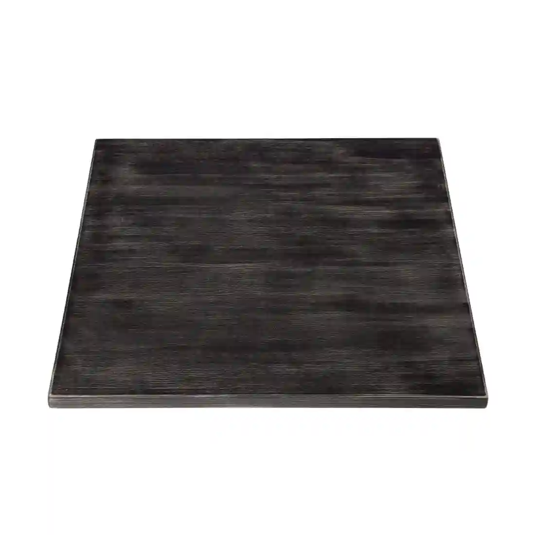 Bolero Pre-drilled Square Tabletop Vintage Black 700mm - Image 2