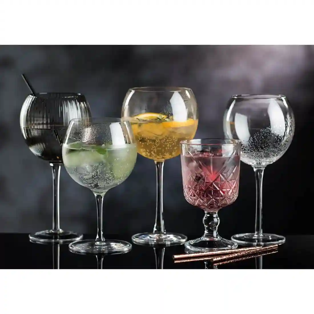 Utopia Hayworth Smoke Cocktail Glasses 580ml (6 Pack) - Image 2