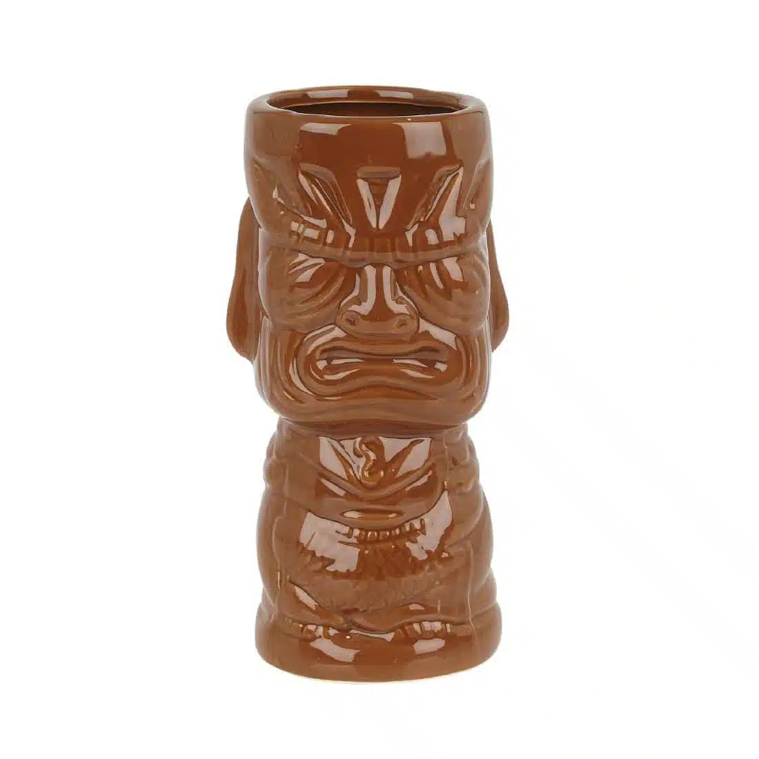 Beaumont Ceramic Molokai Tiki Mug Brown 360ml - Image 2