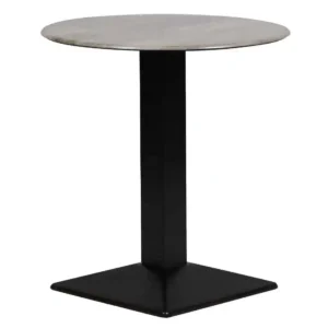 Turin Metal Base 600mm Round Dining Table with Laminate Top in Concrete