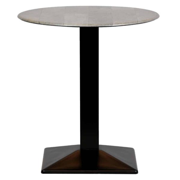 Turin Metal Base 600mm Round Dining Table with Laminate Top in Concrete - Image 3