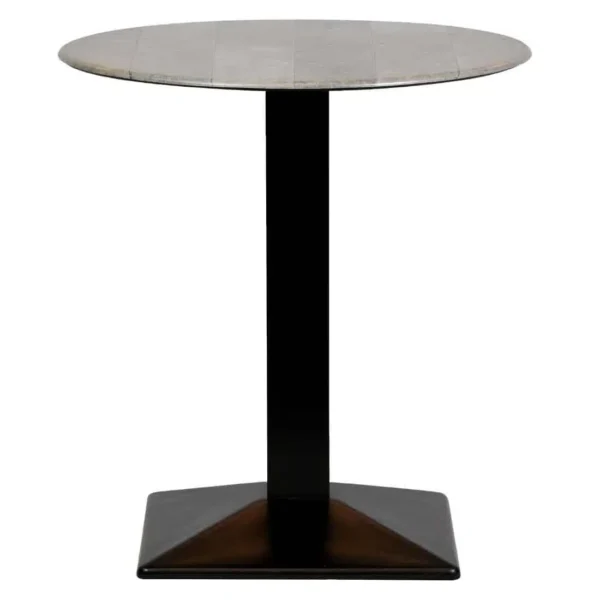 Turin Metal Base 600mm Round Dining Table with Laminate Top in Concrete - Image 3
