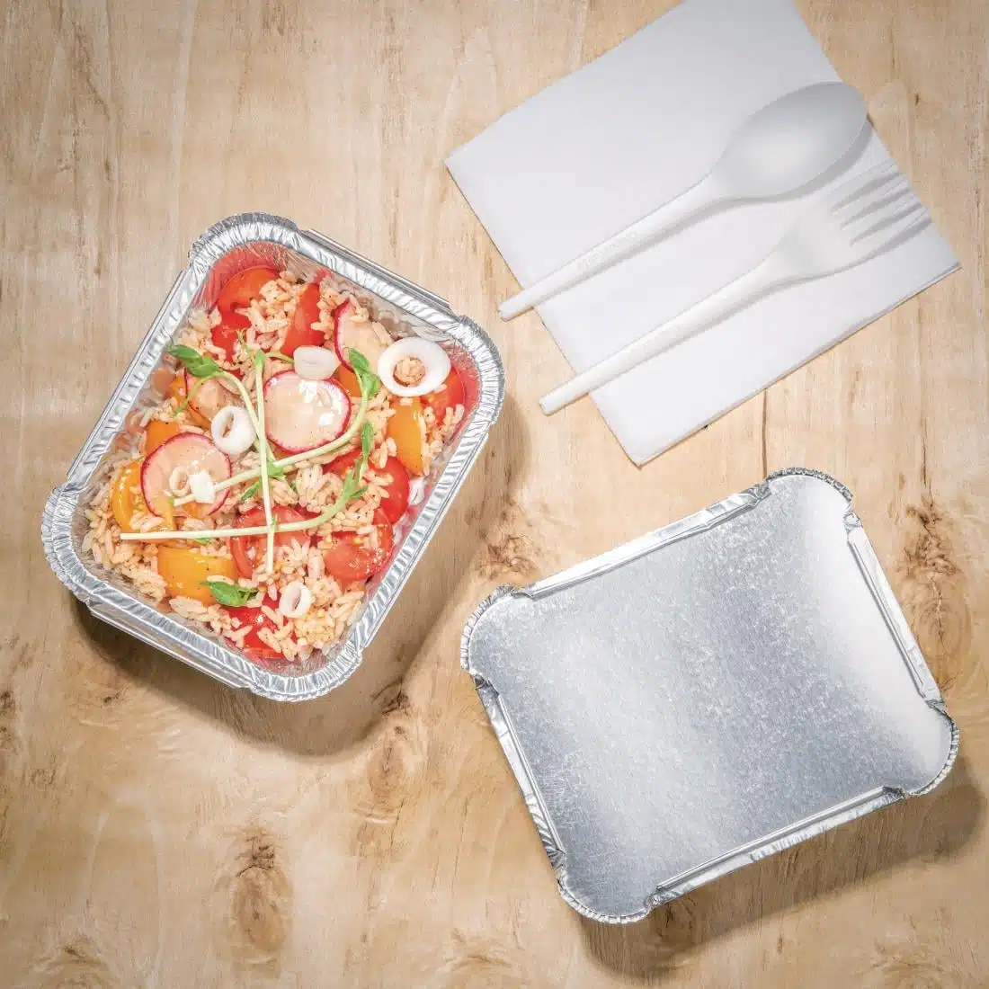 Fiesta Recyclable Foil Containers Medium 450ml / 16oz (Pack of 500) - Image 4