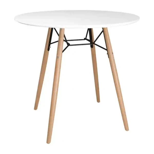 Bolero Arlo Table Round White 798mm - Image 1
