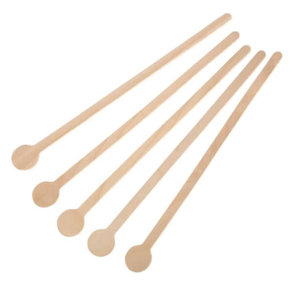Fiesta Compostable Wooden Cocktail Stirrers 200mm (Pack of 100) - Image 3