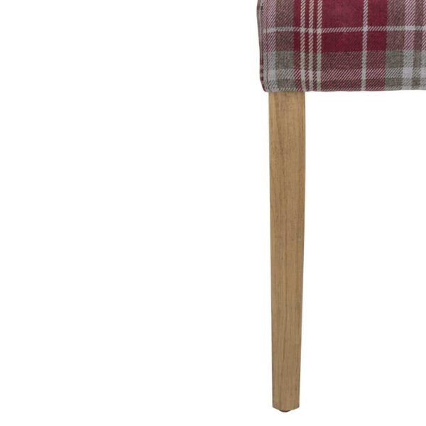 Bolero Austin Dining Chairs Wine Tartan (Pack of 2) - Image 5