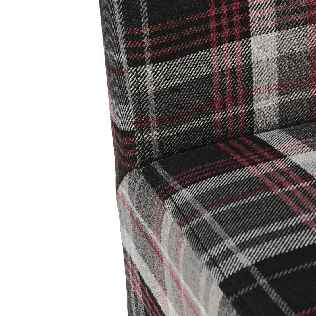 Bolero Austin Dining Chairs Grey Tartan (Pack of 2) - Image 4
