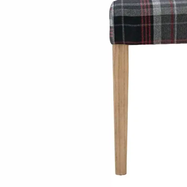 Bolero Austin Dining Chairs Grey Tartan (Pack of 2) - Image 5