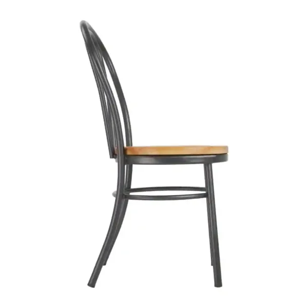 Bolero Clarisse Side Chairs Metallic Grey (Pack of 2) - Image 2