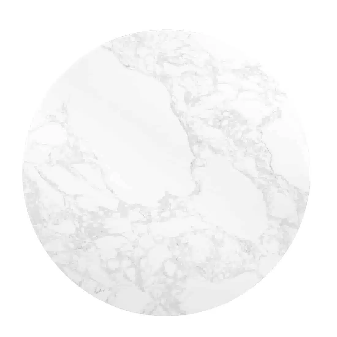 Bolero Round Marble Effect Tabletop White 600mm - Image 2