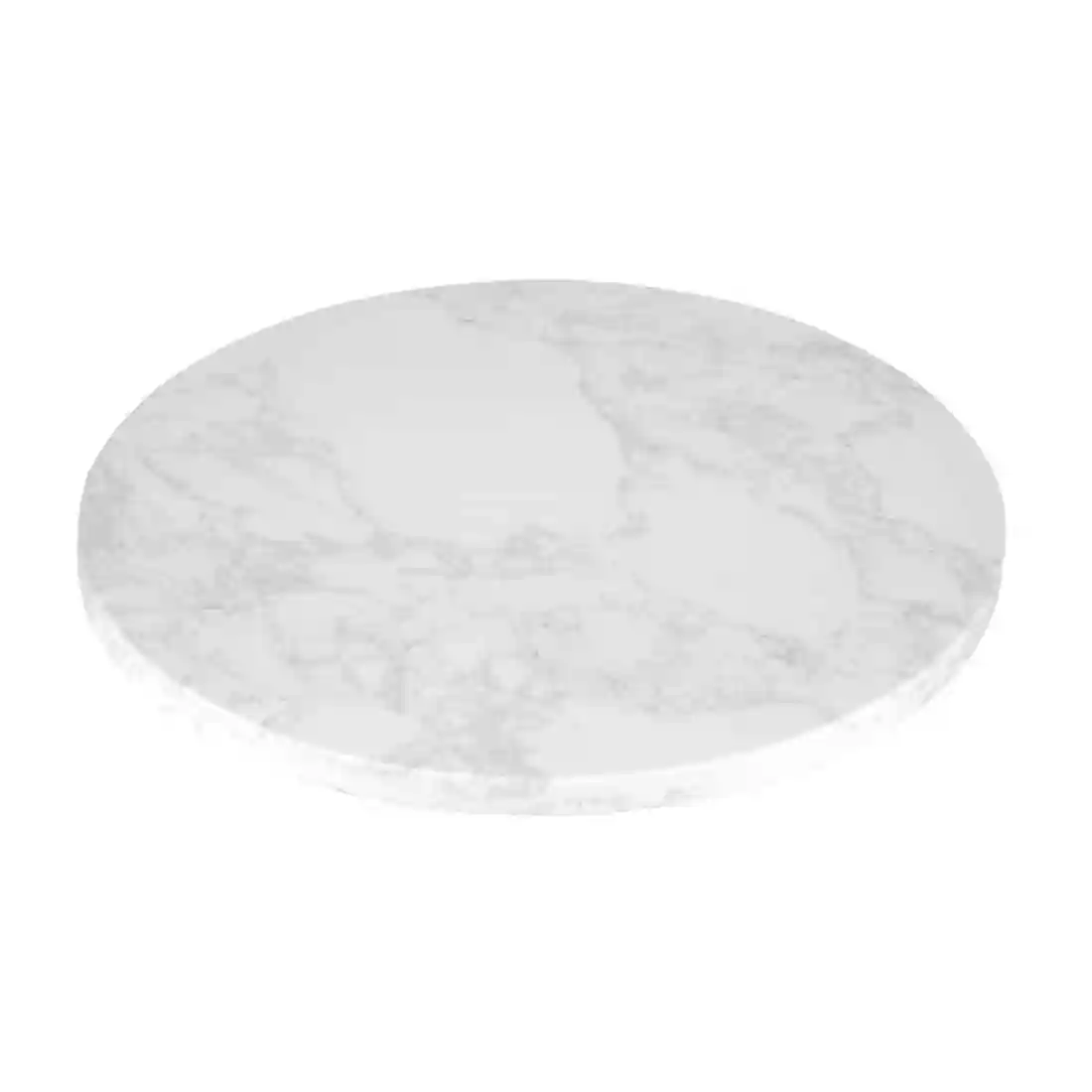 Bolero Round Marble Effect Tabletop White 600mm - Image 3