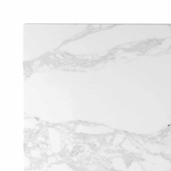 Bolero Square Marble Effect Tabletop White 600mm - Image 4