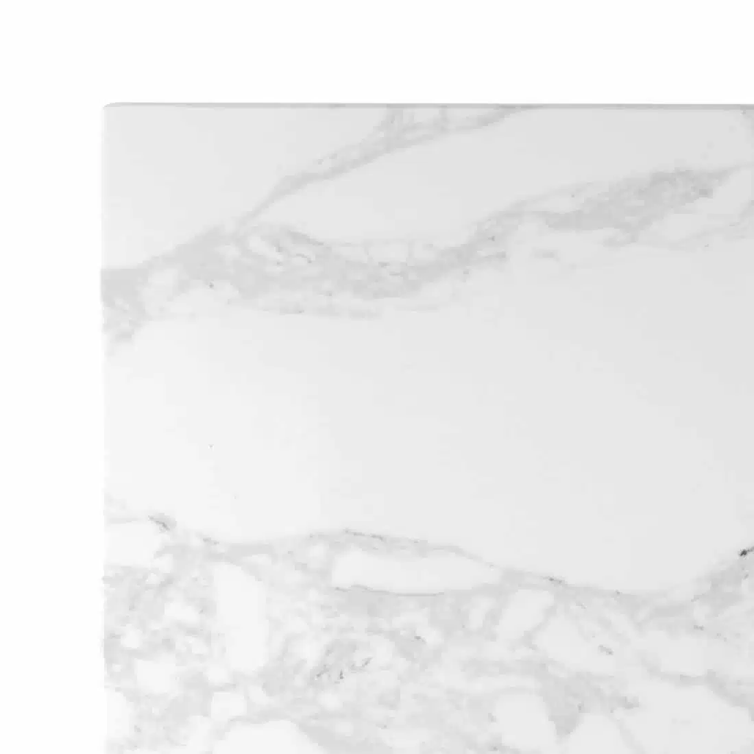 Bolero Square Marble Effect Tabletop White 600mm - Image 4