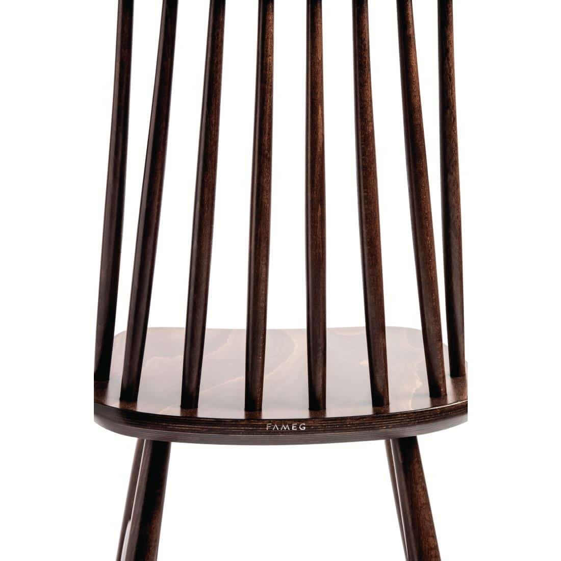 Fameg Farmhouse Angled Side Chairs Walnut Effect (Pack of 2) - Image 5