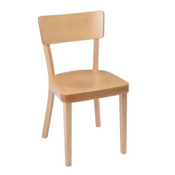 Fameg Plain Side Chairs Natural Beech (Pack of 2) - Image 1