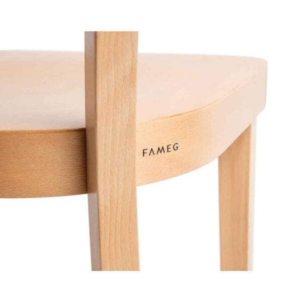 Fameg Plain Side Chairs Natural Beech (Pack of 2) - Image 6