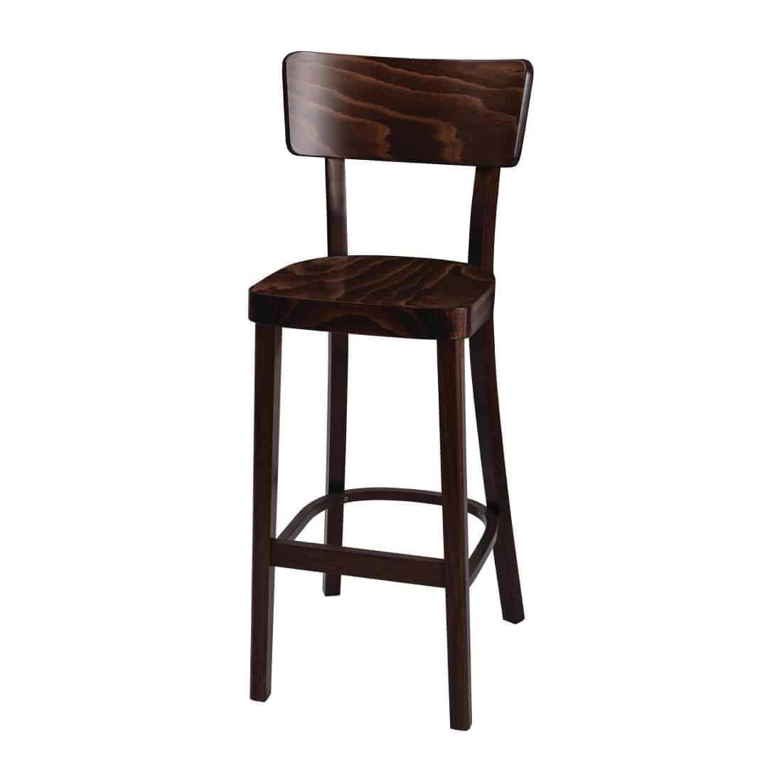 Fameg Plain Highstool Walnut Finish - Image 3