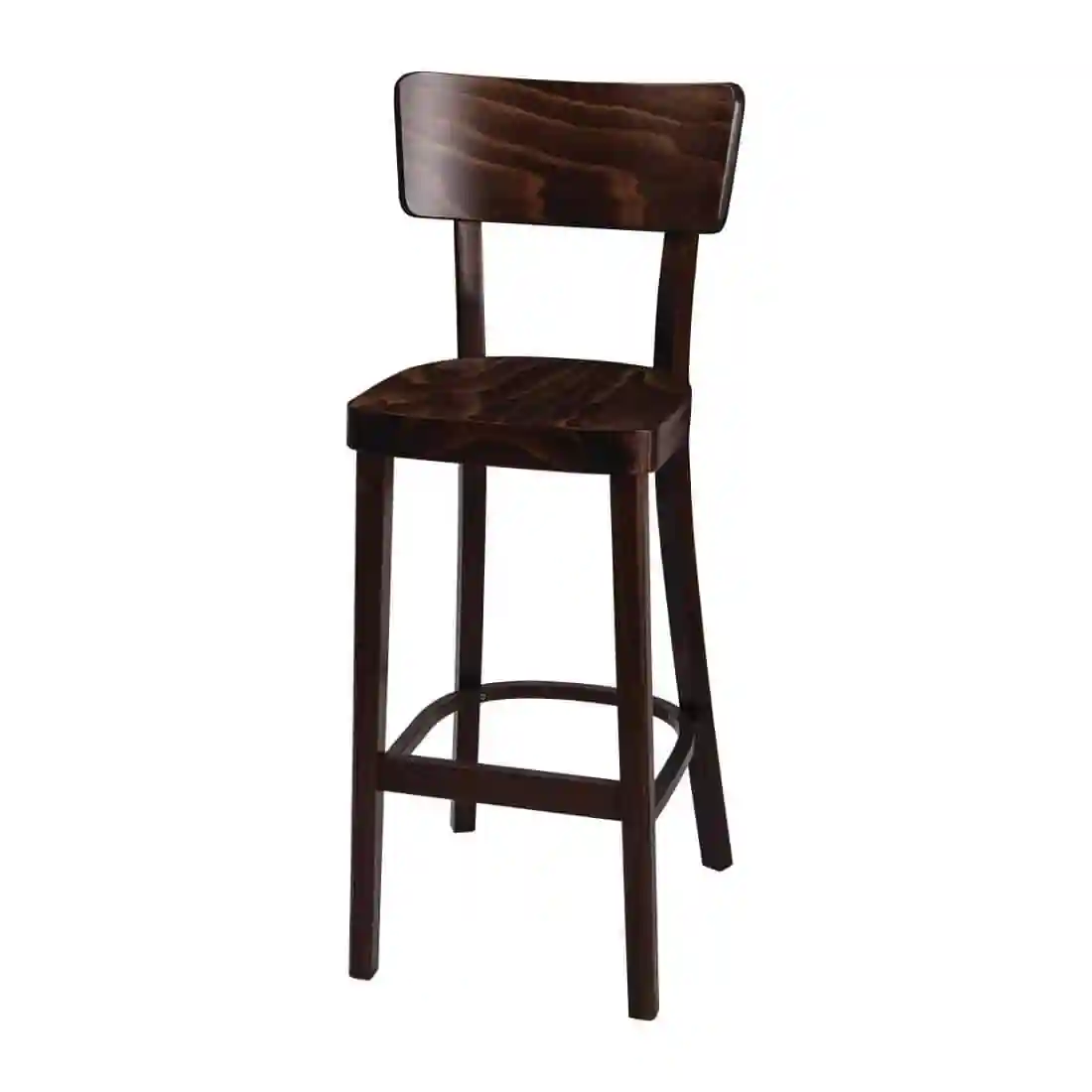 Fameg Plain Highstool Walnut Finish - Image 2