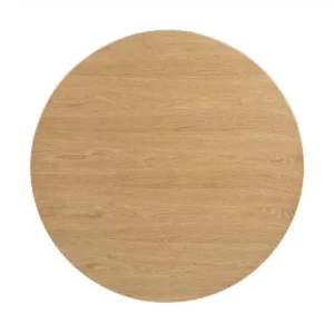 Bolero Pre-drilled Round Table Top Natural Ash Veneer 600mm