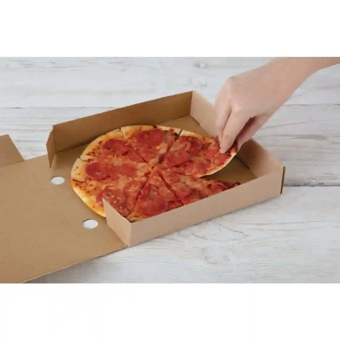 Fiesta Compostable Plain Pizza Boxes 9" (Pack of 100) - Image 5