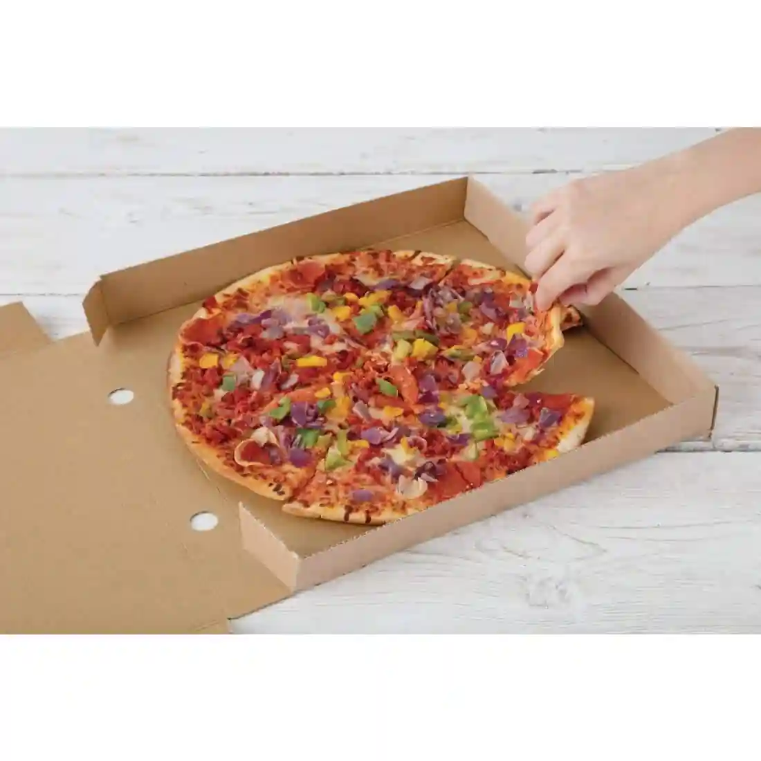 Fiesta Compostable Plain Pizza Boxes 14" (Pack of 50) - Image 5