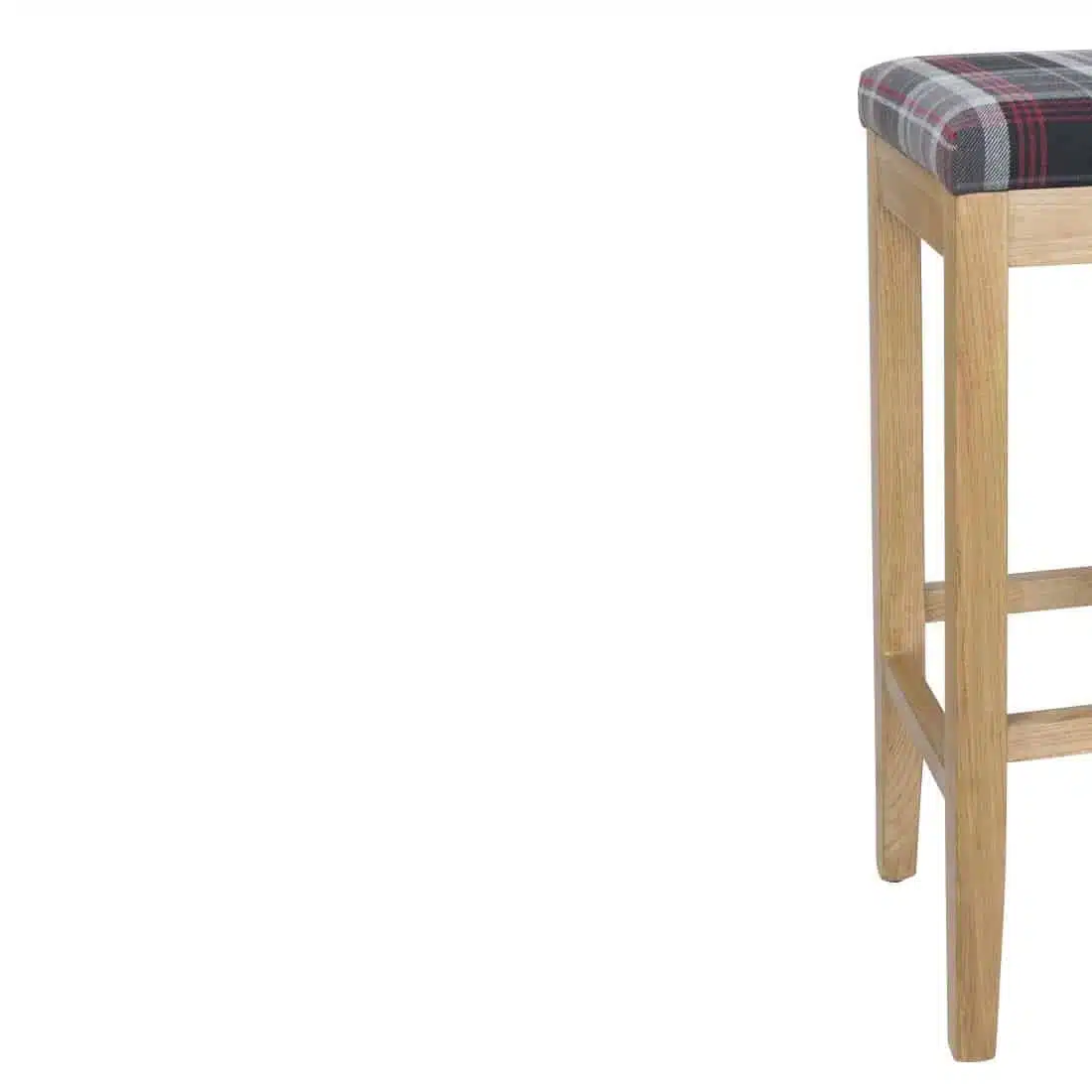 Bolero Austin High Stool Grey Tartan (Single) - Image 3