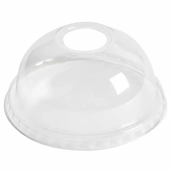 eGreen Flexy-Glass Recyclable Domed Lids For Pint Glasses With Hole 95mm (1000 pack) - Image 1