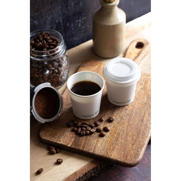 Vegware 62-Series CPLA Hot Cup Lid - 4oz (Case 2000) - Image 2