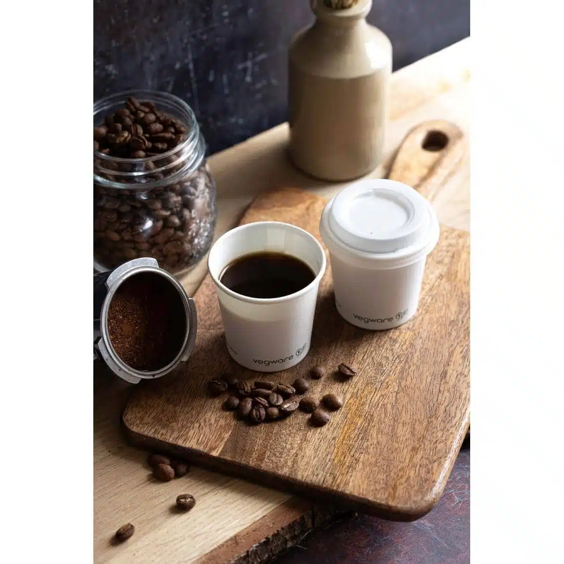 Vegware 62-Series CPLA Hot Cup Lid - 4oz (Case 2000) - Image 2