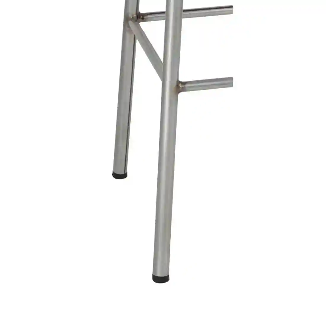 Bolero Galvanised Steel High Stools with Wooden Seatpad (Pack of 4) - Image 5