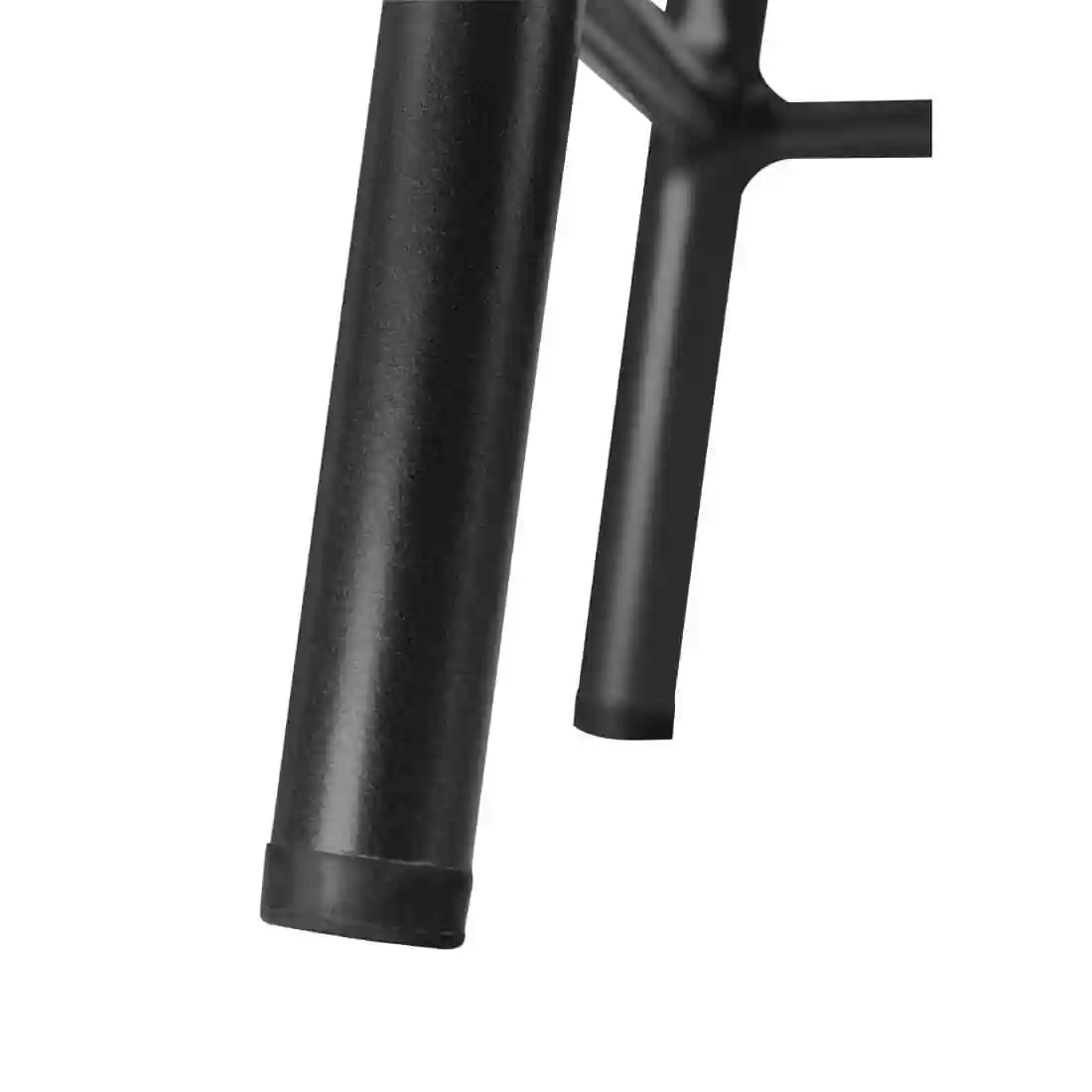 Bolero Cantina Low Stools with Wooden Seat Pad Black (Pack of 4) - Image 5