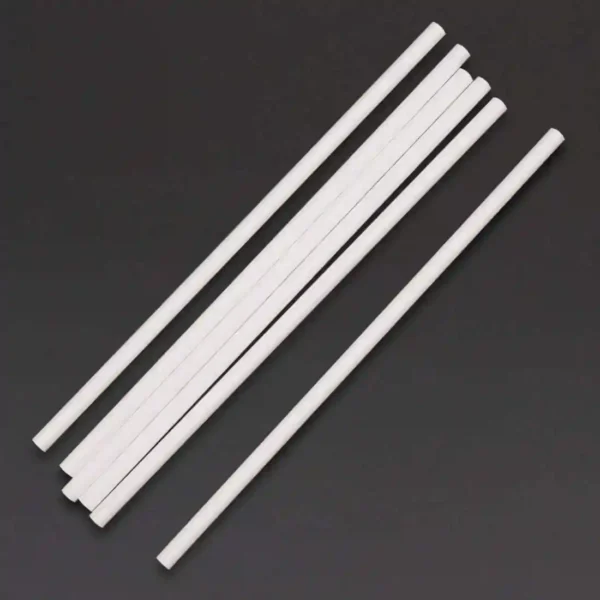 Fiesta Compostable Paper Straws White (Pack of 250) - Image 2