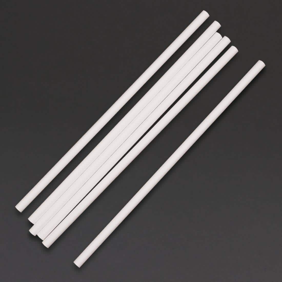 Fiesta Compostable Paper Straws White (Pack of 250) - Image 3