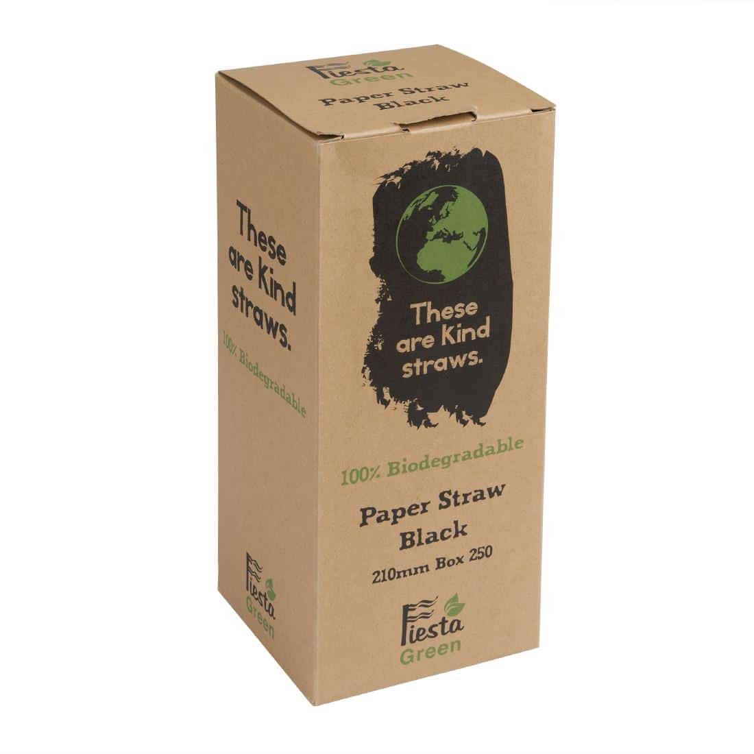 Fiesta Compostable Paper Straws Black (Pack of 250) - Image 6