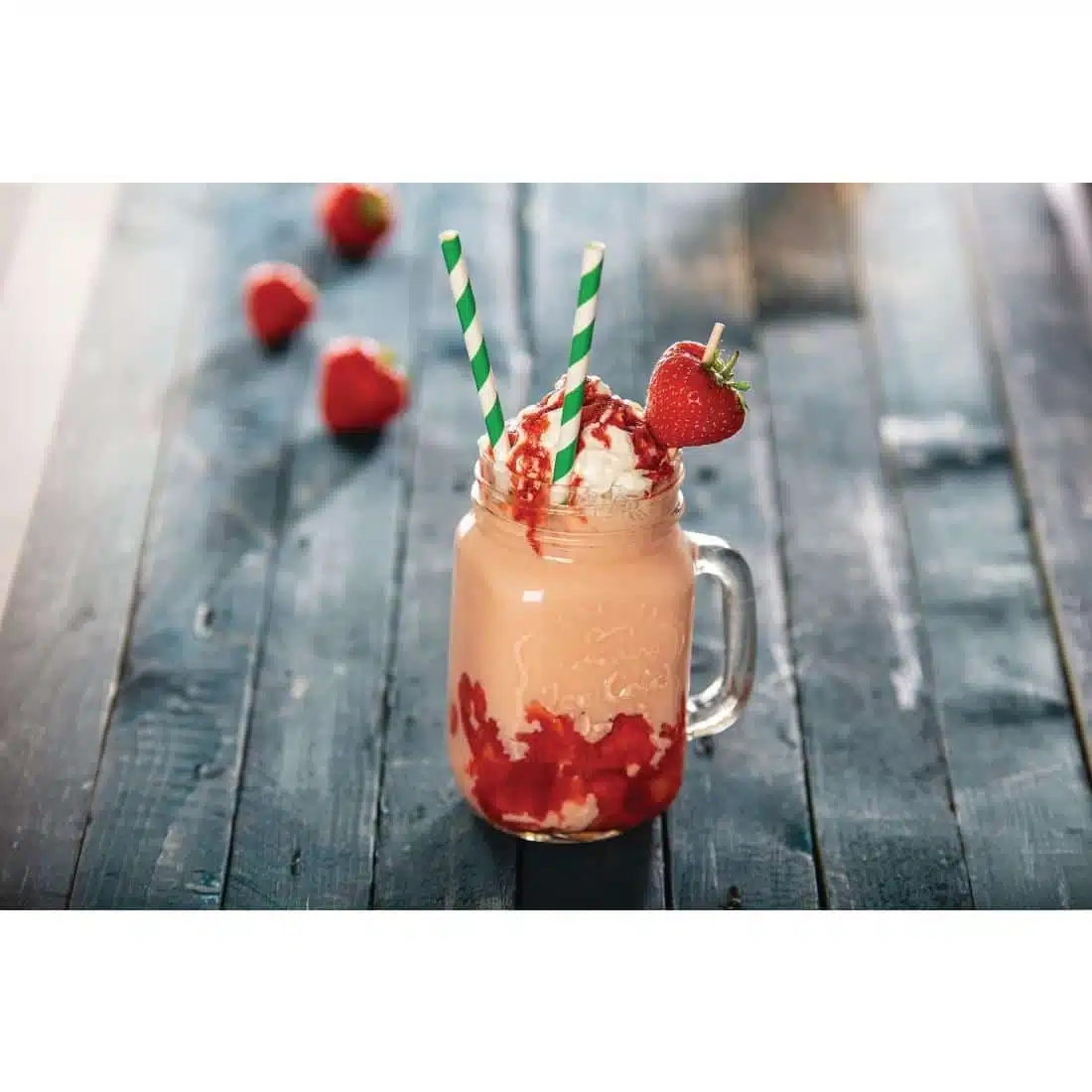 Fiesta Compostable Paper Straws Green Stripes (Pack of 250) - Image 6