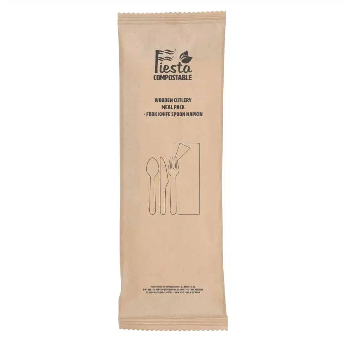 Fiesta Compostable Wooden Cutlery Meal Pack (Pack of 250) - Image 2