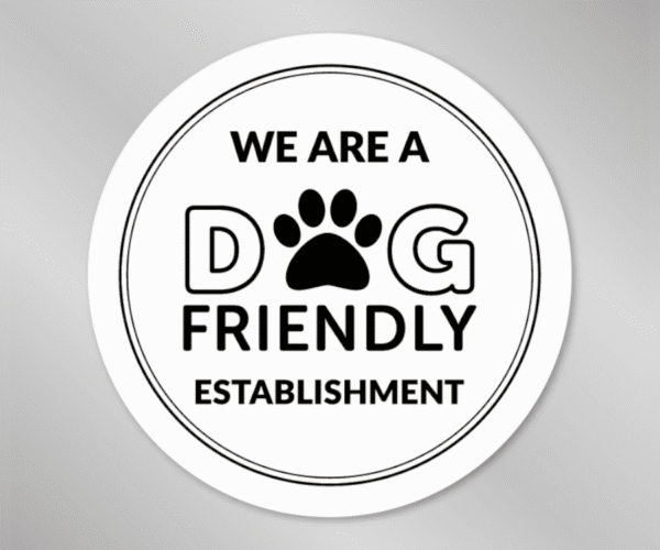 We are a Dog Friendly Window Sticker - Smart Hospitality Supplies