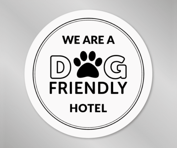 We are a Dog Friendly Window Sticker - Smart Hospitality Supplies