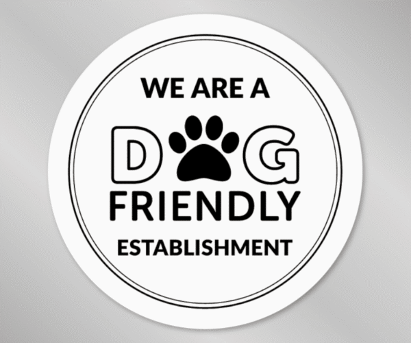 We are a Dog Friendly Establishment - Window Sticker - Smart Hospitality Supplies
