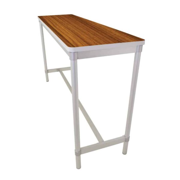 Gopak Enviro Indoor Teak Effect Rectangle Poseur Table 1200mm - Image 2