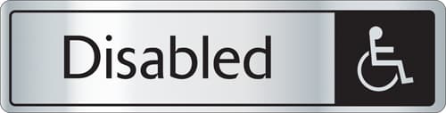 Disabled Toilet Sign - Metal Door Signs