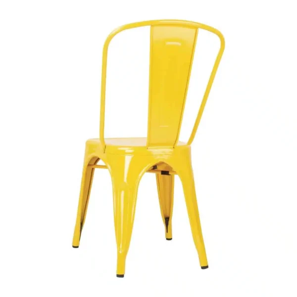 Bolero Bistro Steel Side Chairs Yellow (Pack of 4) - Image 3
