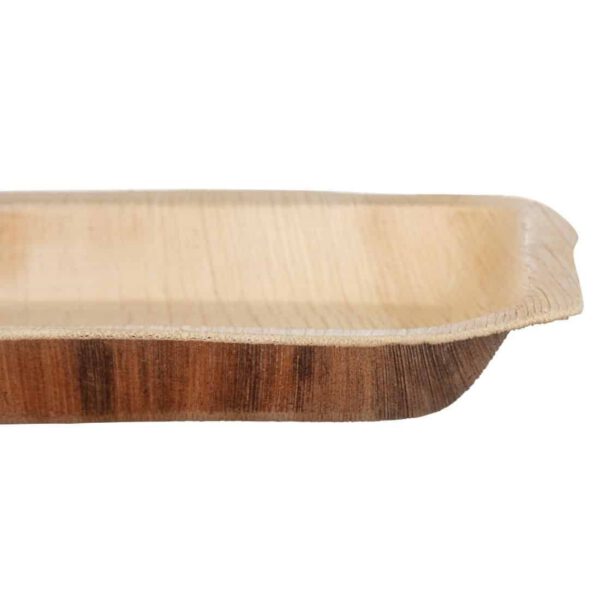 Fiesta Compostable Deep Palm Leaf Plates Rectangular 250mm (Pack of 100) - Image 4