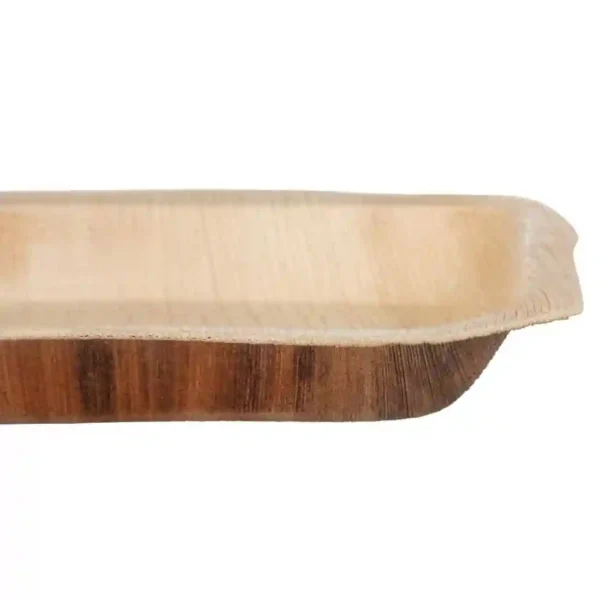 Fiesta Compostable Deep Palm Leaf Plates Rectangular 250mm (Pack of 100) - Image 4