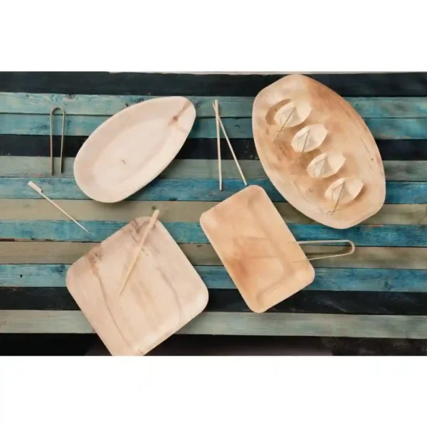 Fiesta Compostable Deep Palm Leaf Plates Rectangular 250mm (Pack of 100) - Image 9