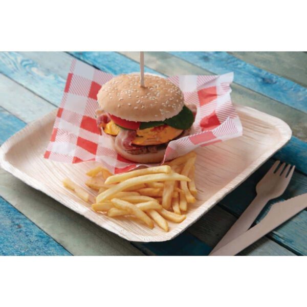 Fiesta Compostable Palm Leaf Plates Square 250mm (Pack of 100) - Image 8
